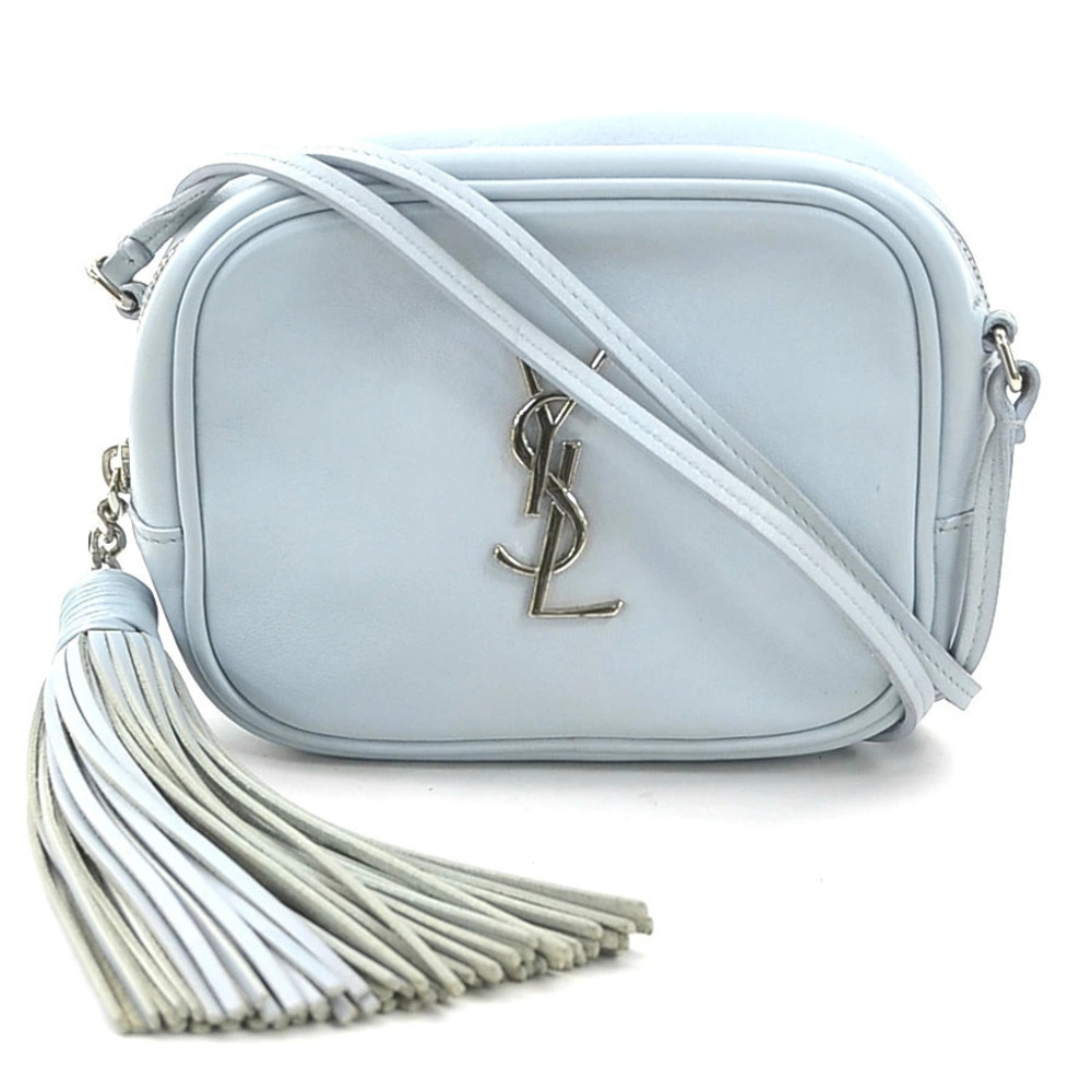 Saint Laurent Shoulder Bag Leather Blue